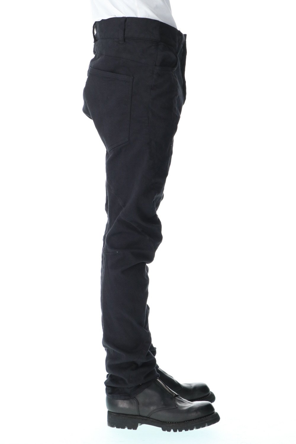 3D Curved Slim Pants (Solid Black)