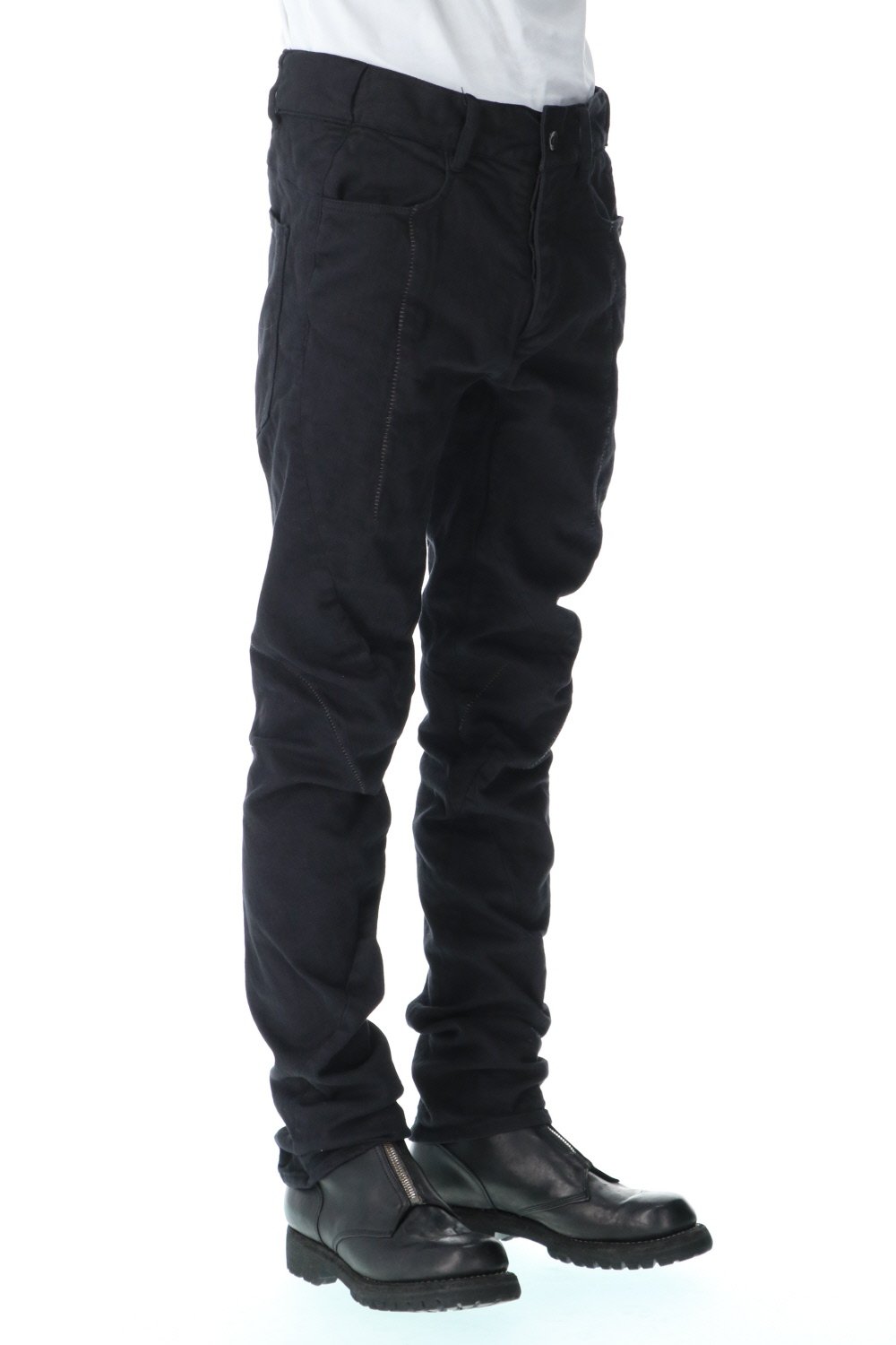 3D Curved Slim Pants (Solid Black)