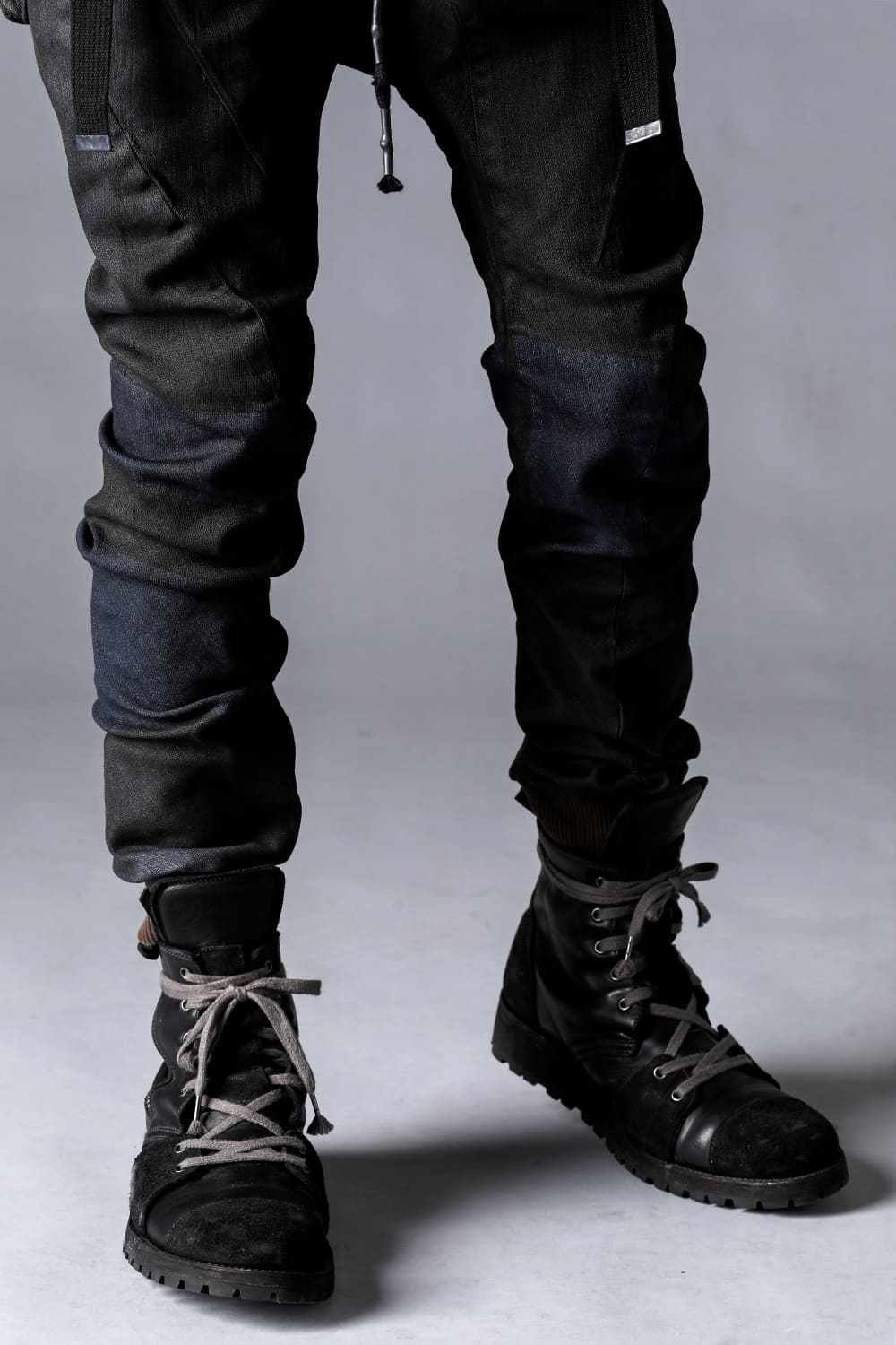 Muddy Stretch Denim Drop Crotch Jog Trousers