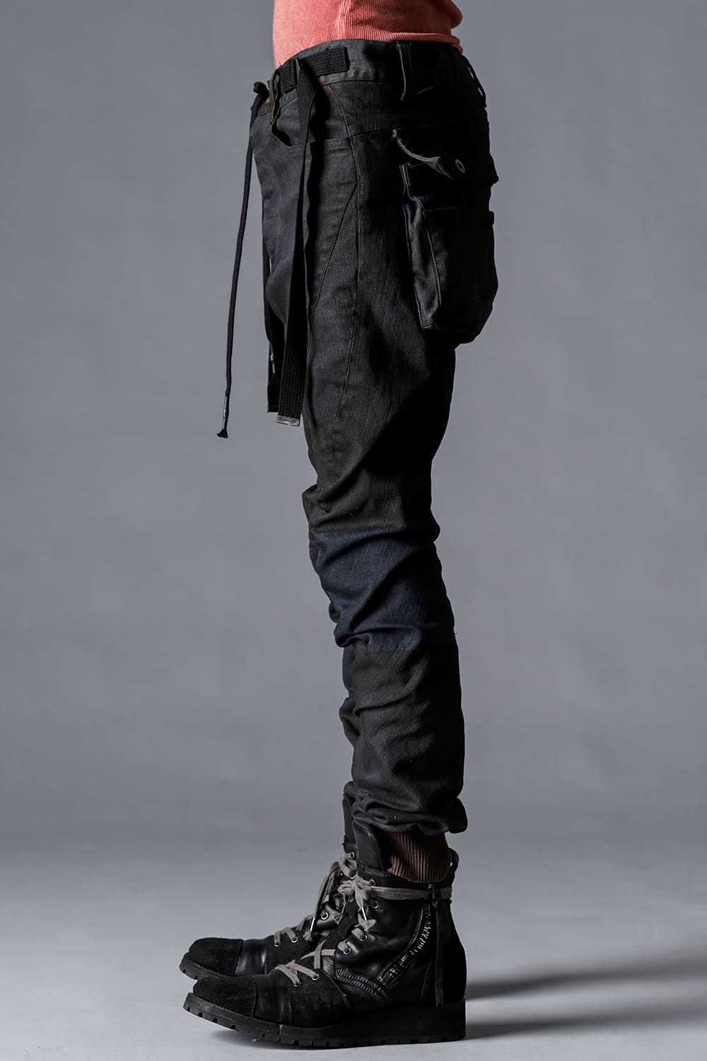 Muddy Stretch Denim Drop Crotch Jog Trousers