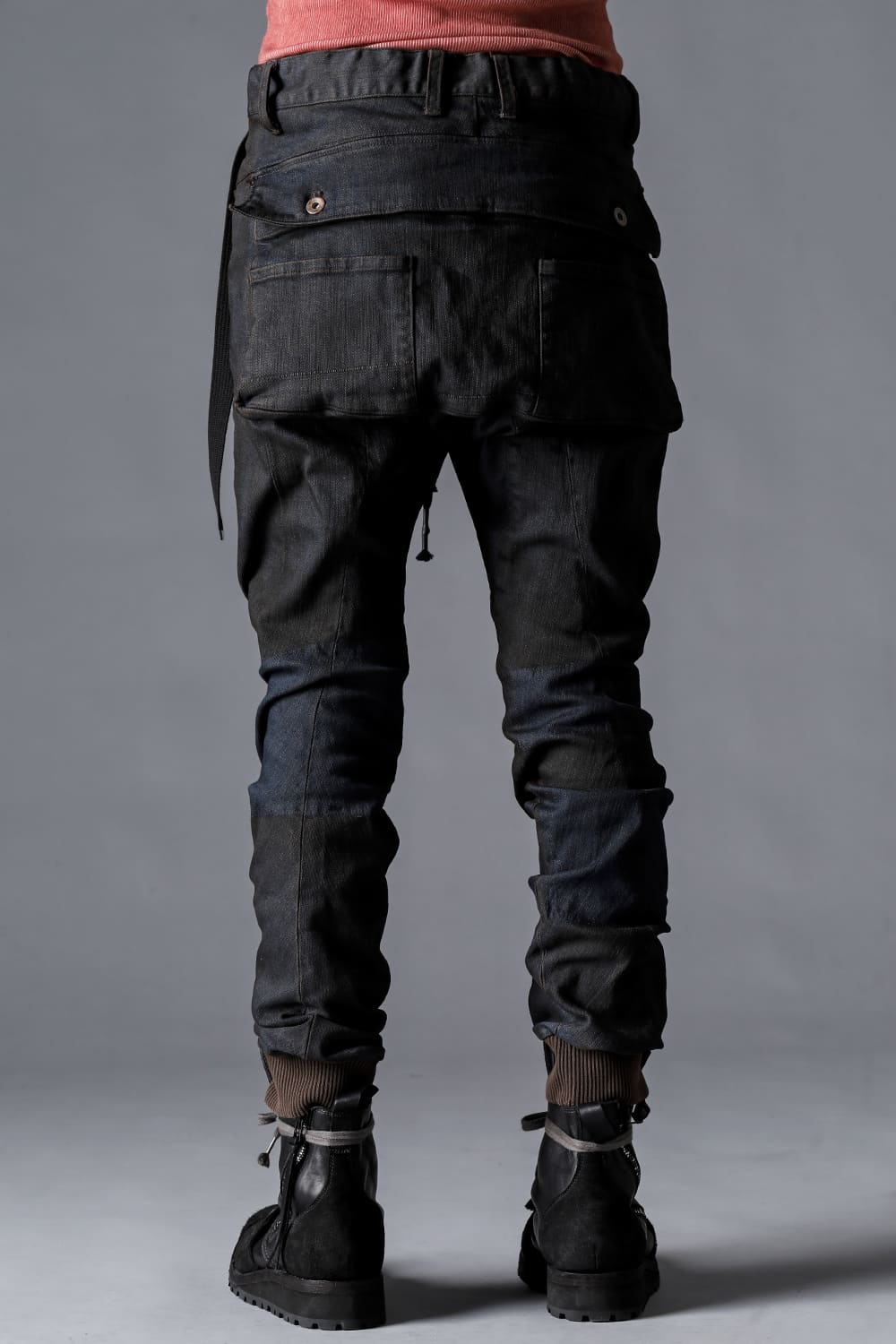 Muddy Stretch Denim Drop Crotch Jog Trousers