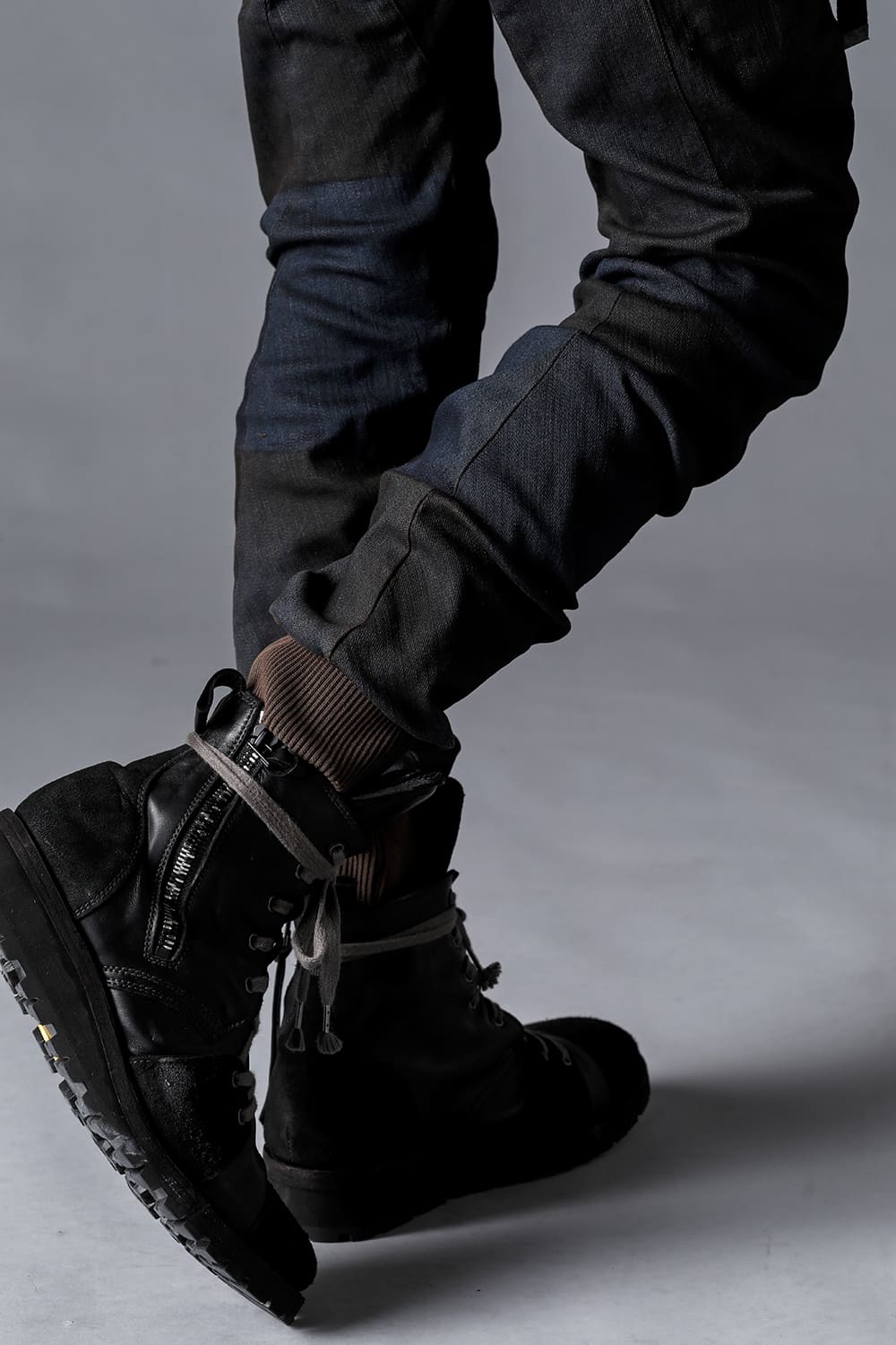 Muddy Stretch Denim Drop Crotch Jog Trousers