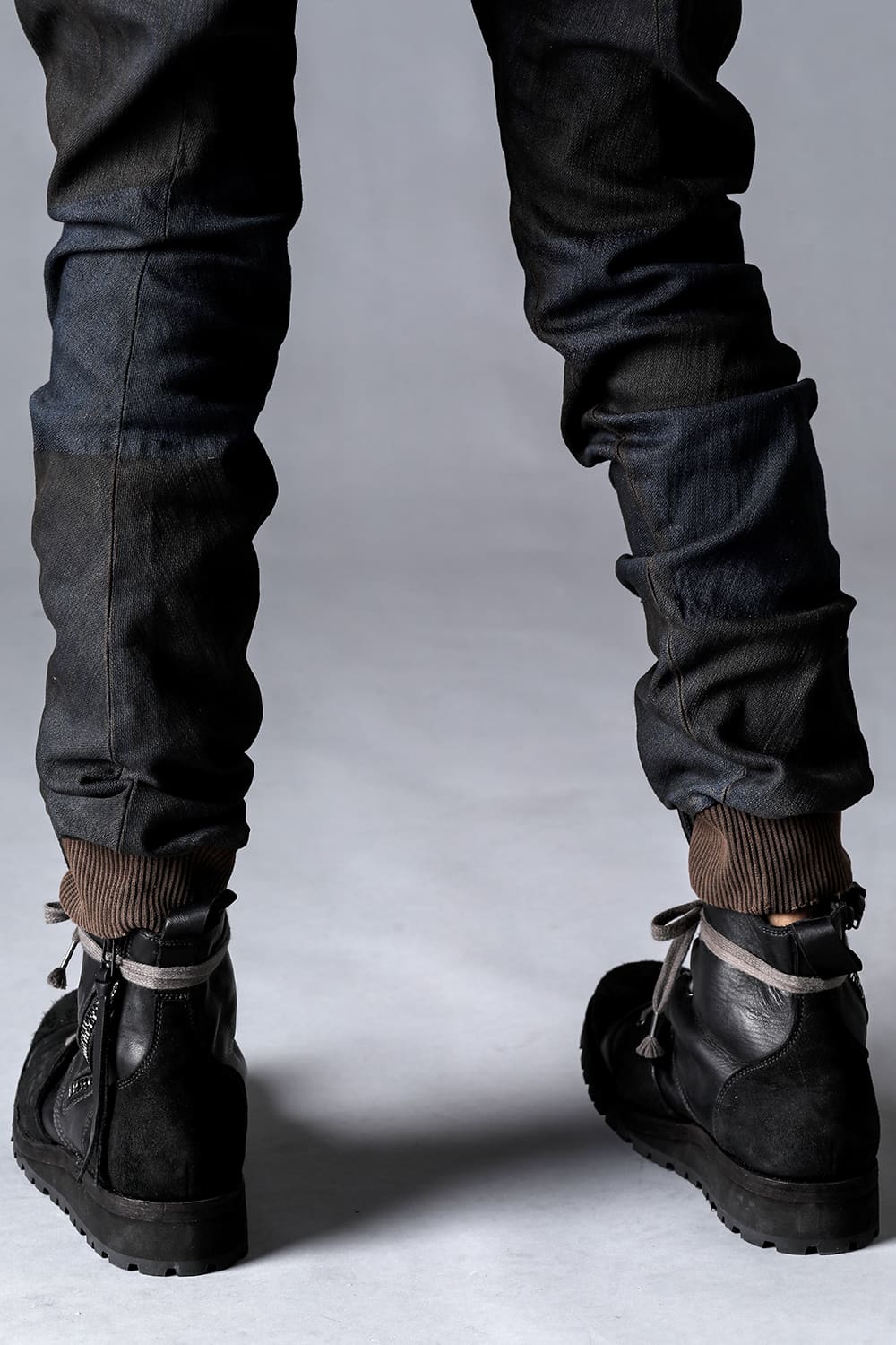 Muddy Stretch Denim Drop Crotch Jog Trousers