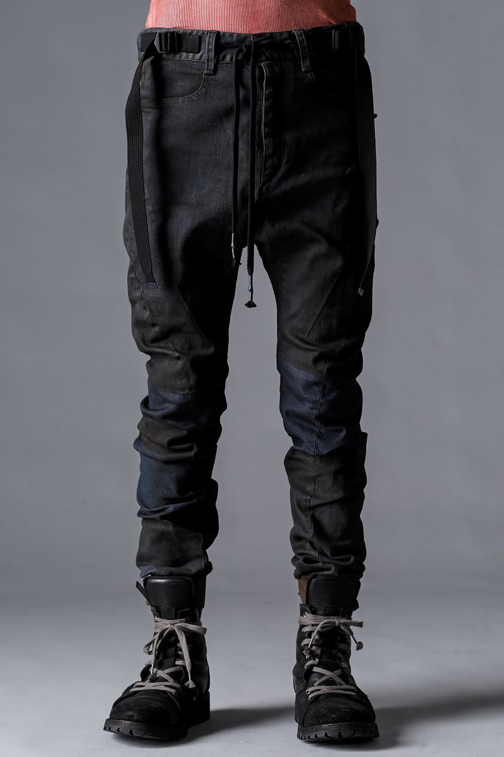 Muddy Stretch Denim Drop Crotch Jog Trousers