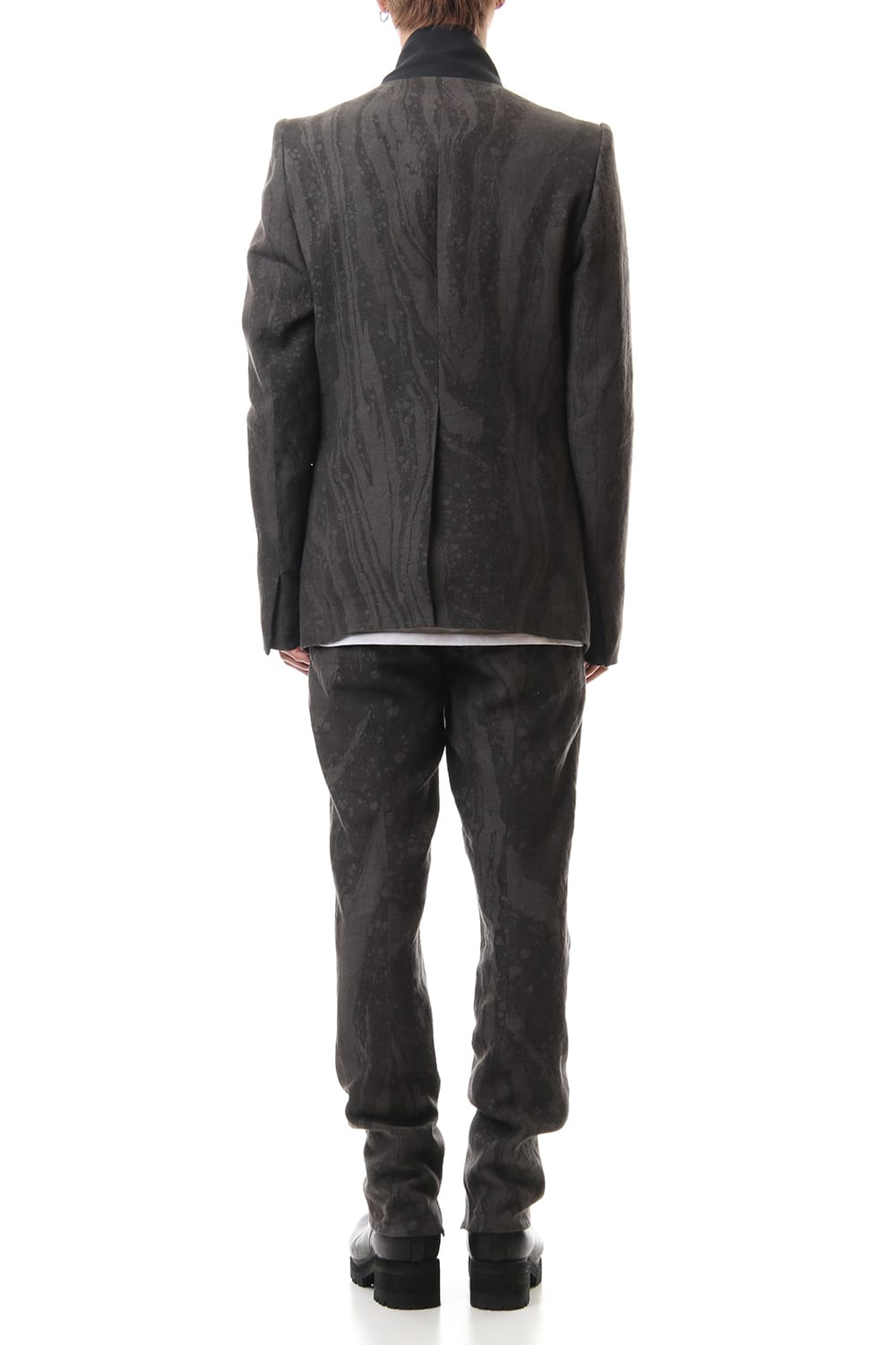 Ink Frow Dyed Linen Tuck Tapered Pants