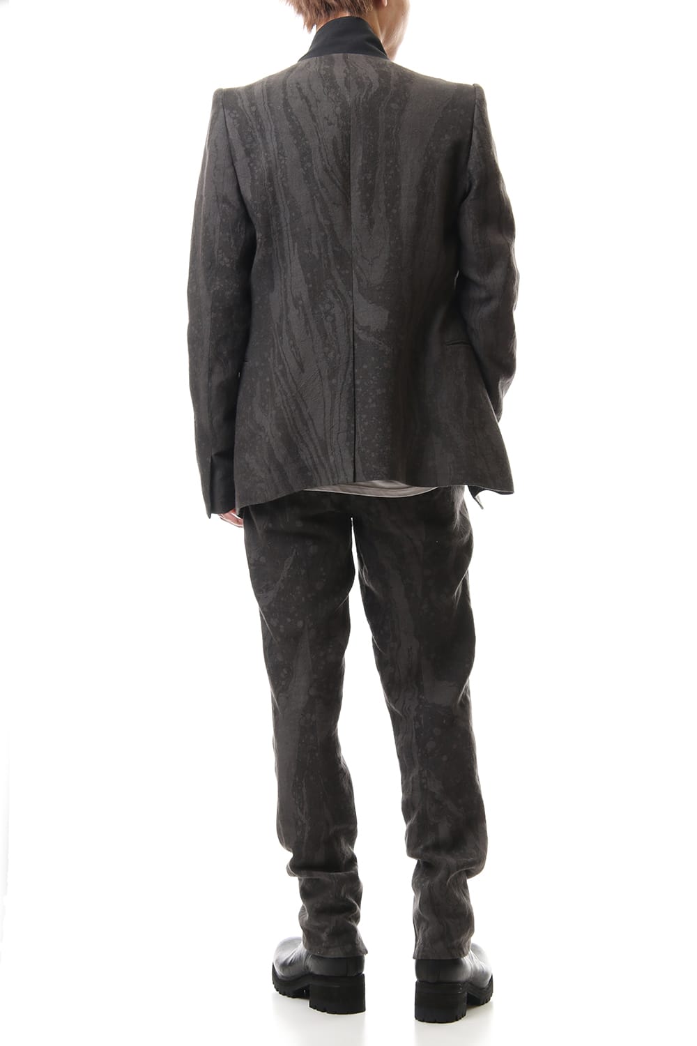 Ink Frow Dyed Linen Tuck Tapered Pants