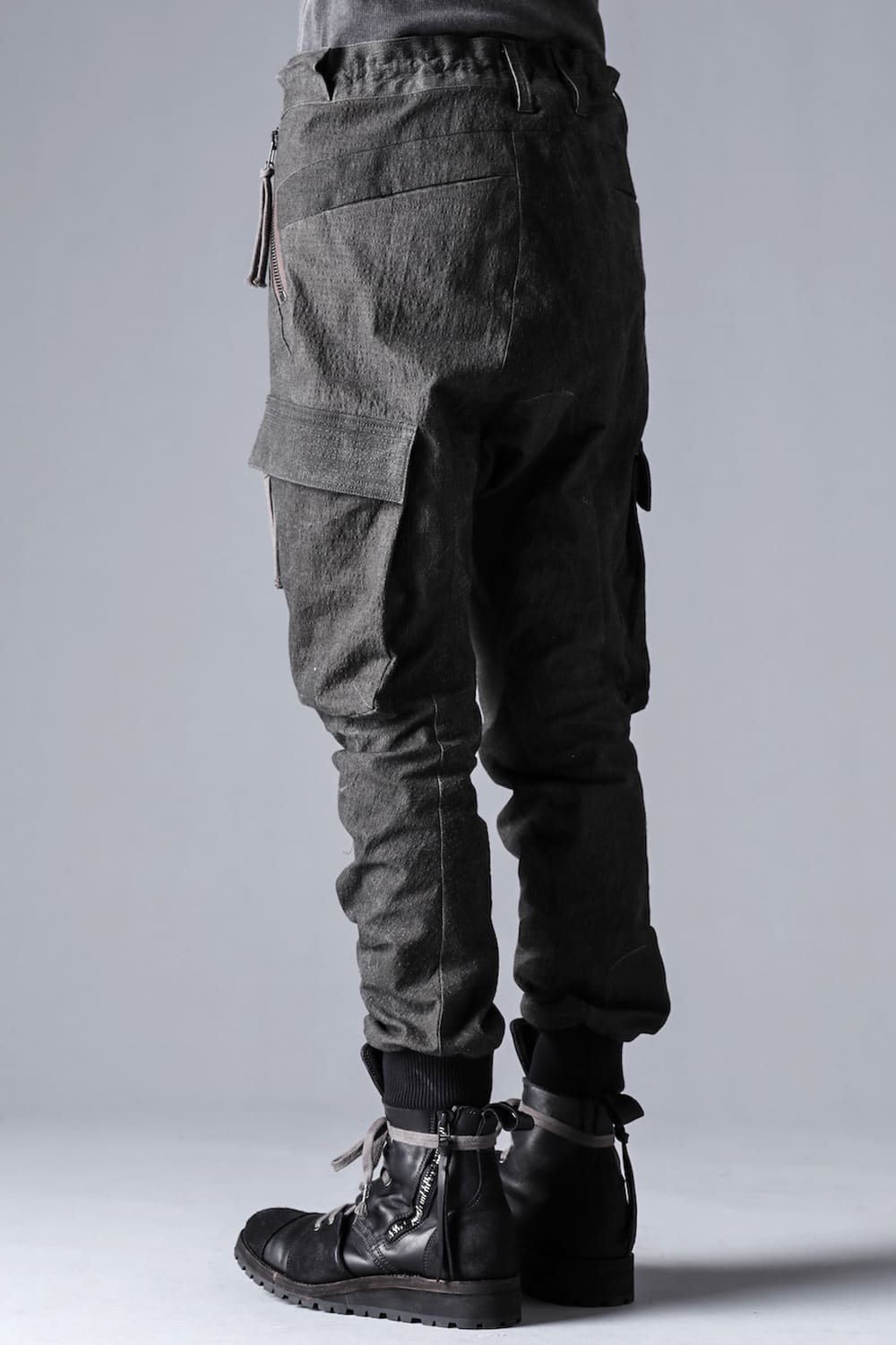 ディンプルワッシャーコットンストレッチリップストップカーゴジョグパンツ ダスト