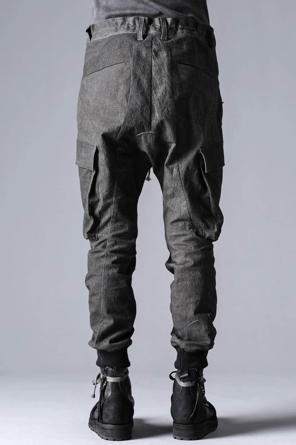 ディンプルワッシャーコットンストレッチリップストップカーゴジョグパンツ ダスト