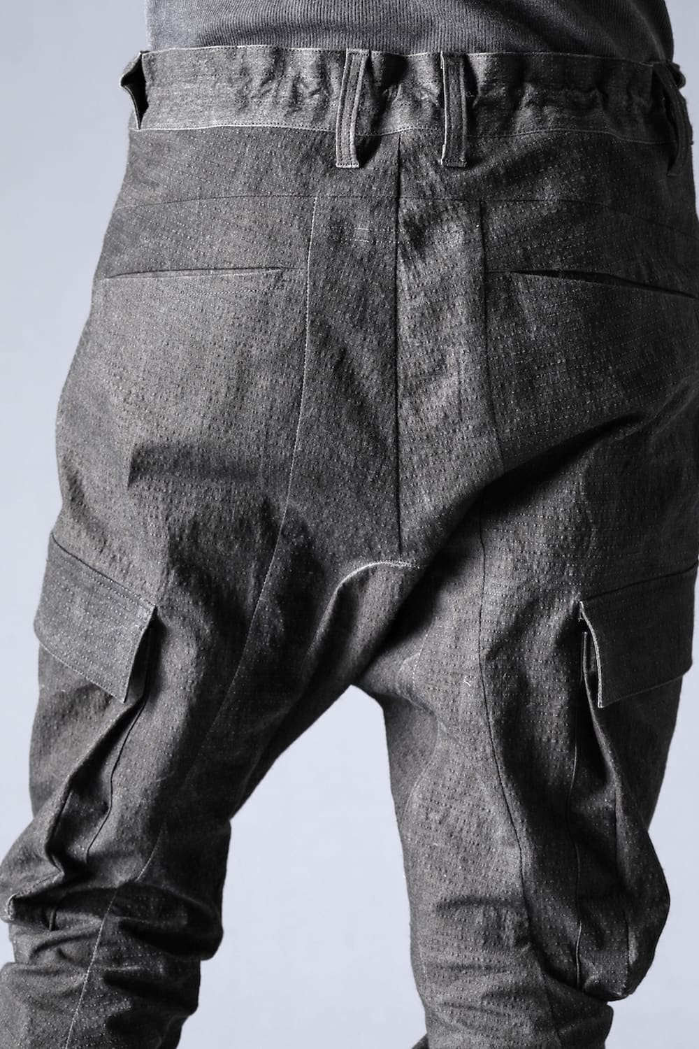 ディンプルワッシャーコットンストレッチリップストップカーゴジョグパンツ ダスト