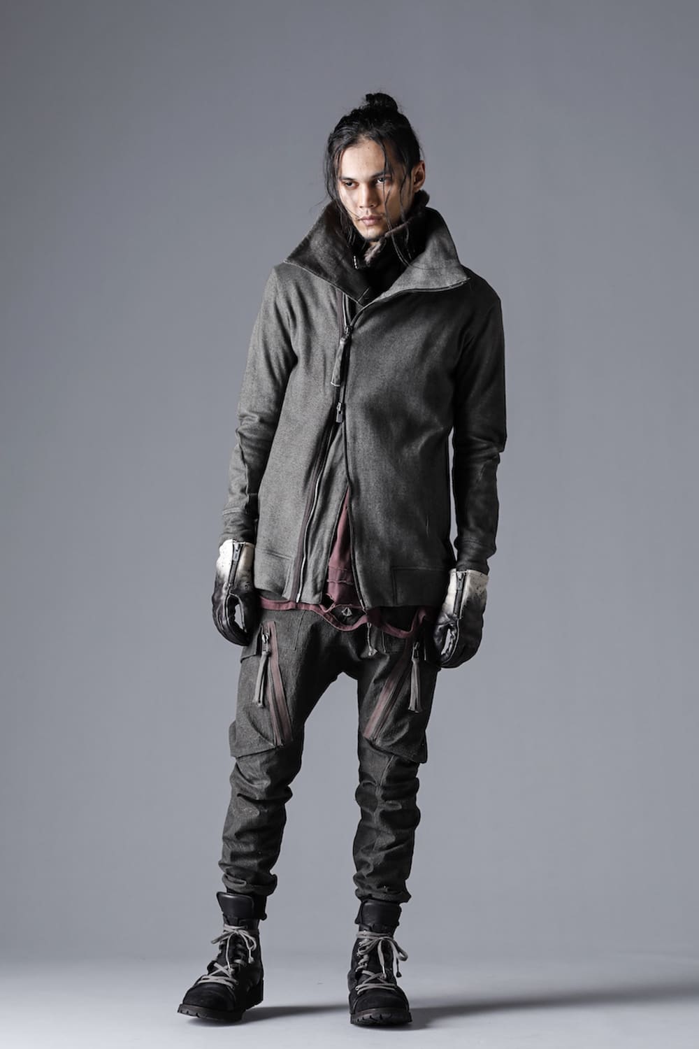 ディンプルワッシャーコットンストレッチリップストップカーゴジョグパンツ ダスト