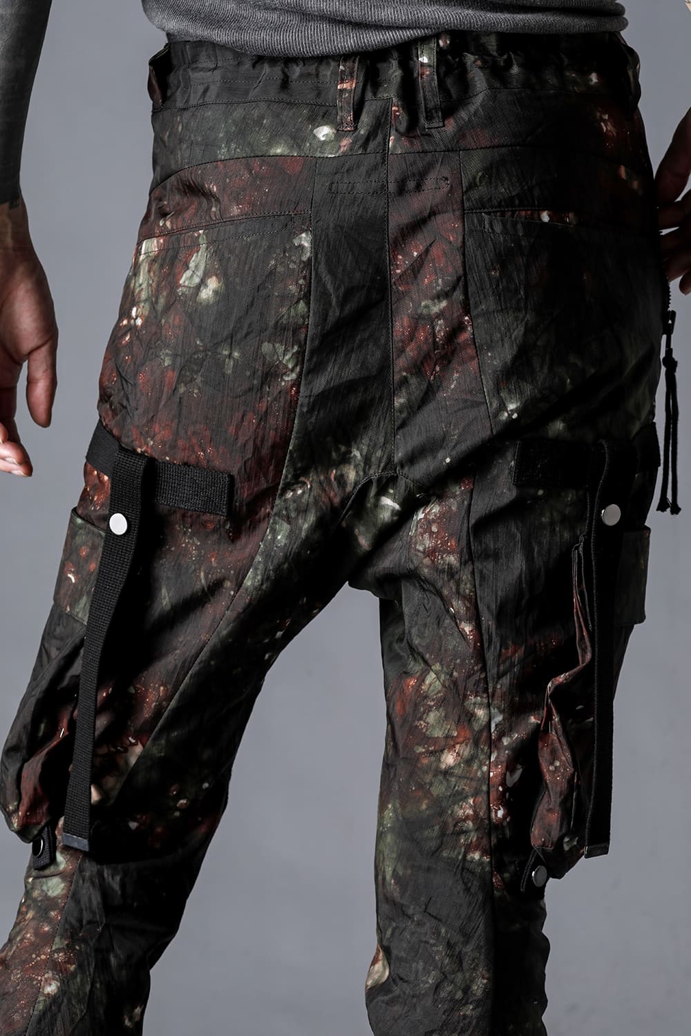 Mud-Dyed Nylon Ox-Detachable Cargo Pocket Jog Trousers  Stream Sand