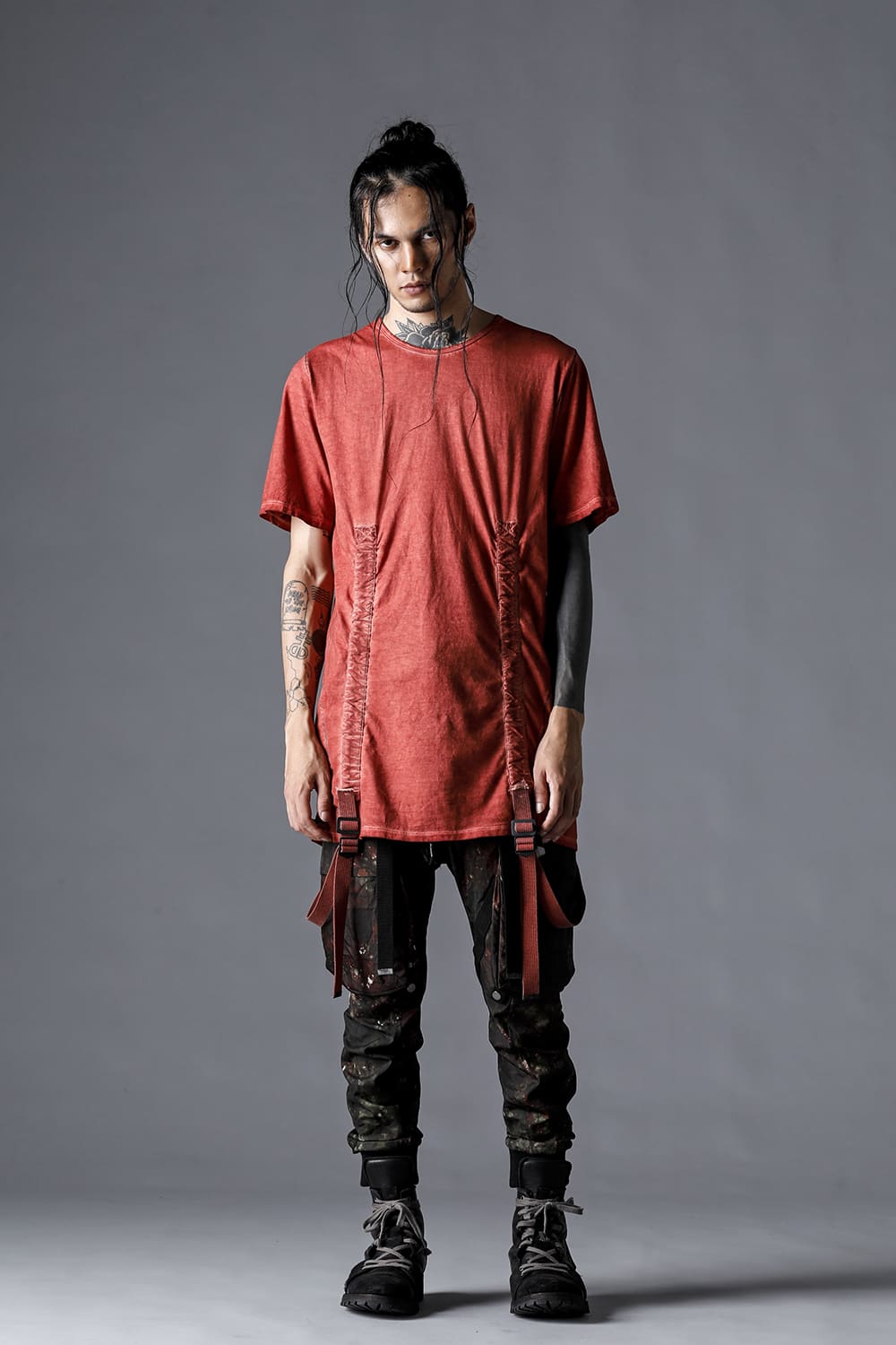 Mud-Dyed Nylon Ox-Detachable Cargo Pocket Jog Trousers Moss Black