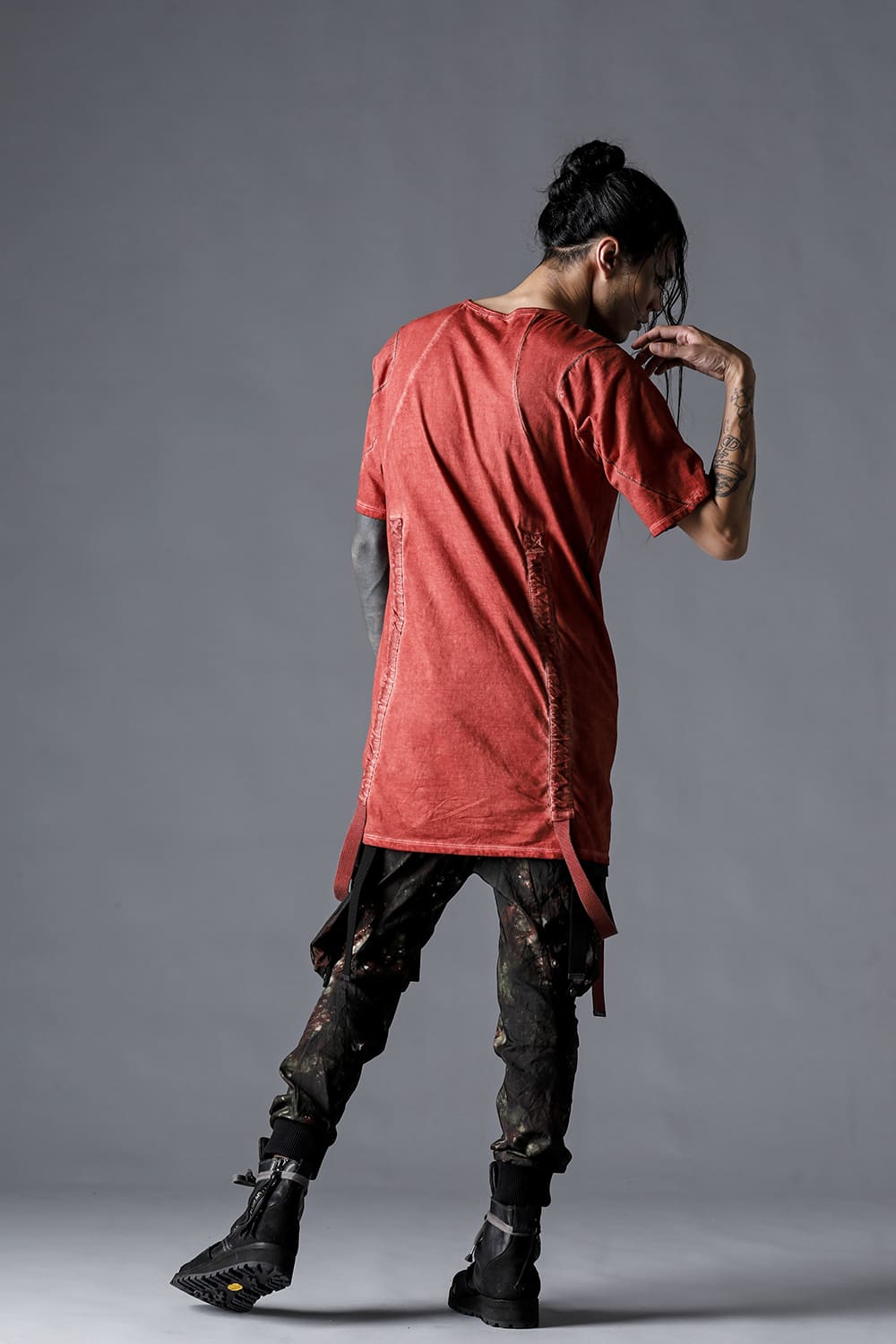 Mud-Dyed Nylon Ox-Detachable Cargo Pocket Jog Trousers Moss Black