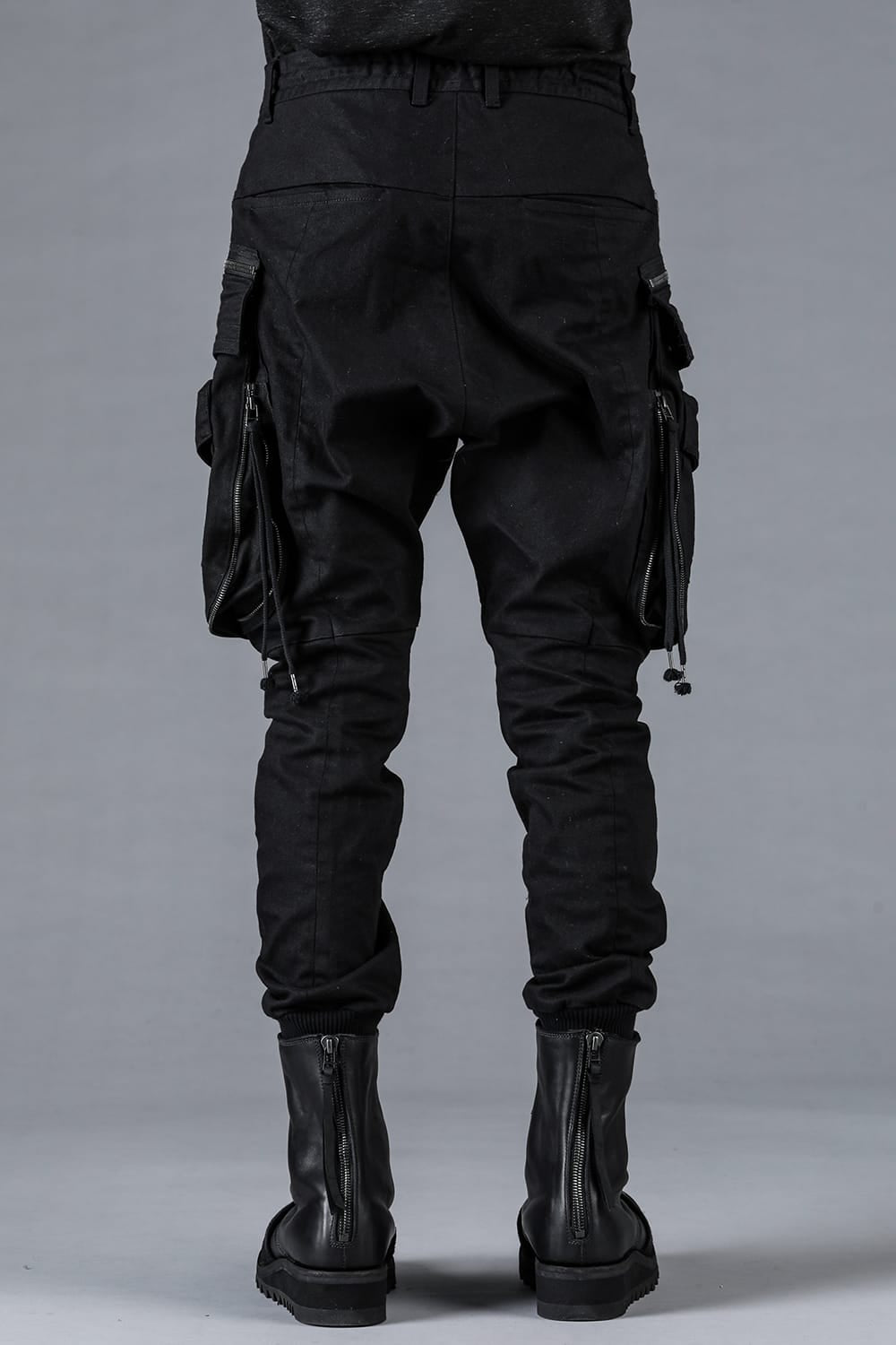 Stretch Denim Multi-Pocket Cargo Jogger Pants