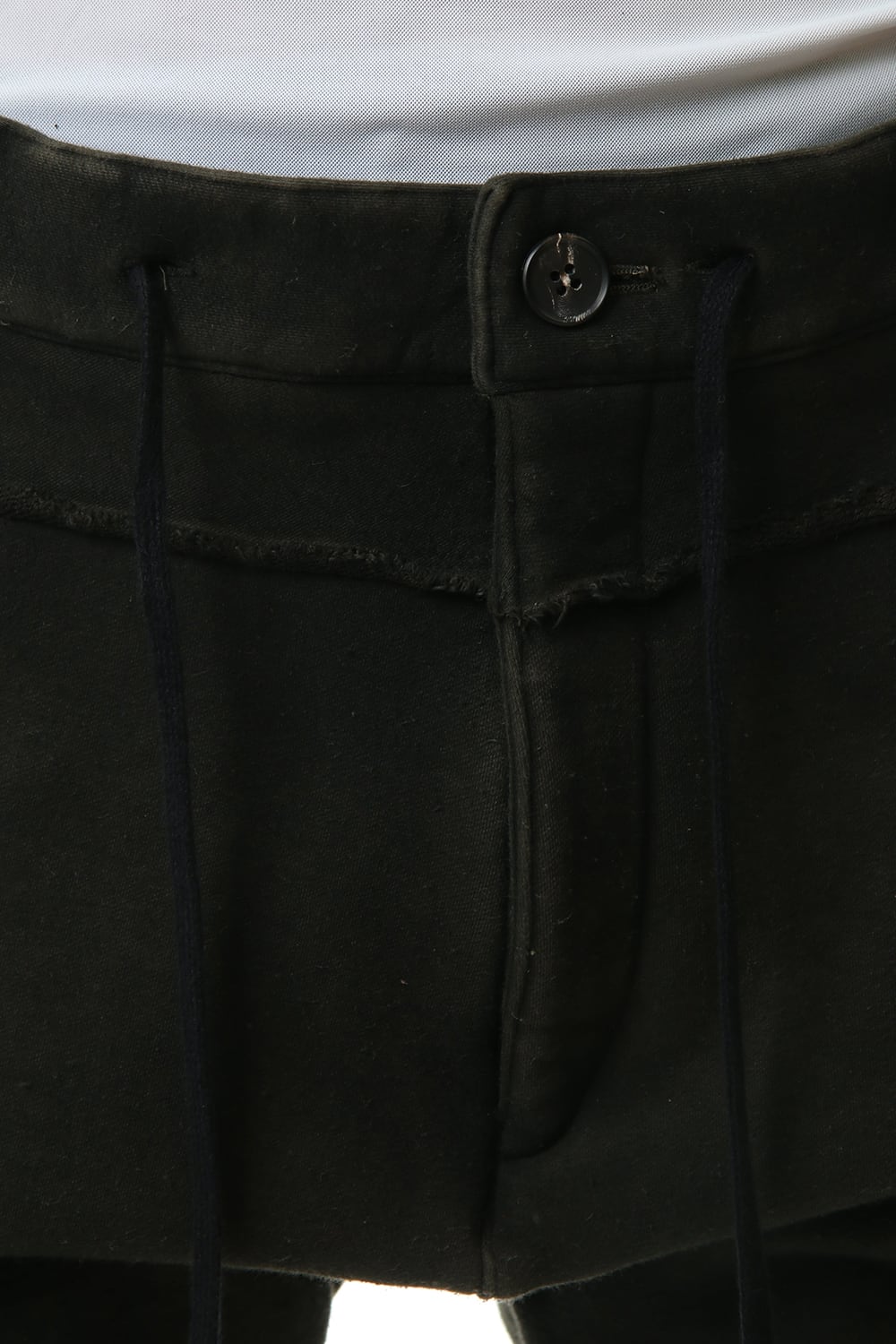 ハイパーストレッチ コットンジャージー ドロップクロッチスリムパンツ カーキ