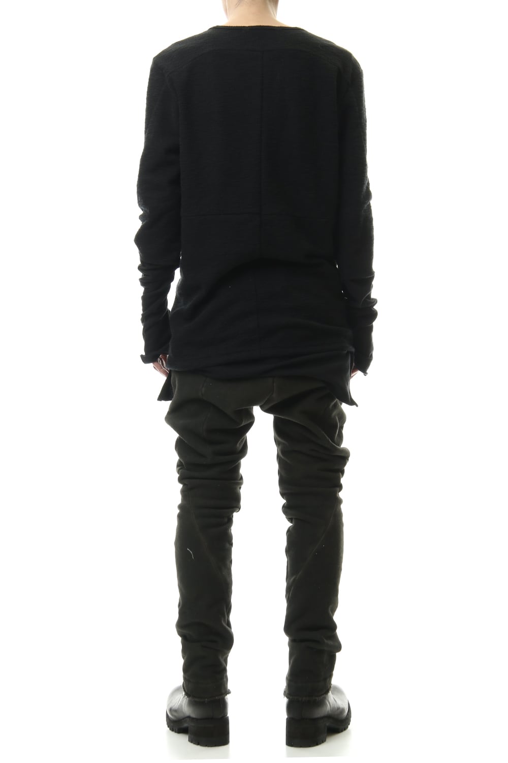 ハイパーストレッチ コットンジャージー ドロップクロッチスリムパンツ カーキ