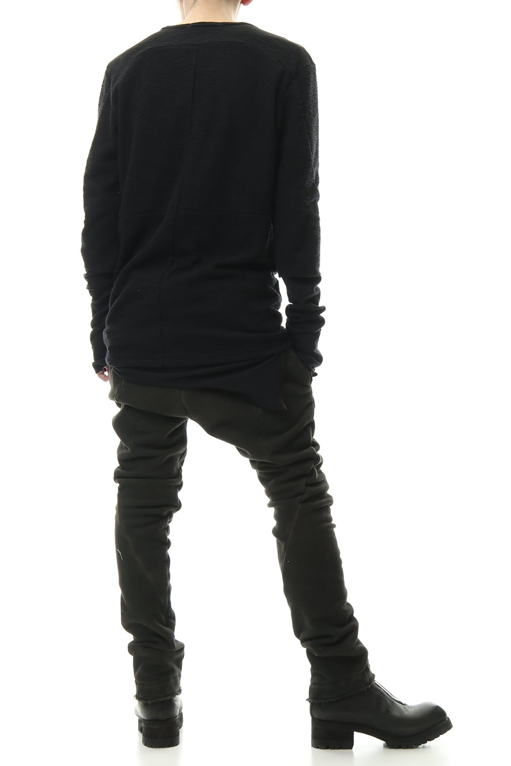 ハイパーストレッチ コットンジャージー ドロップクロッチスリムパンツ カーキ