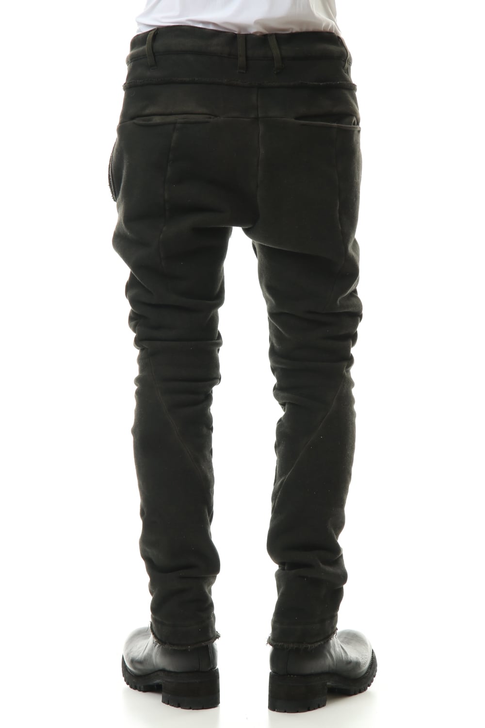 ハイパーストレッチ コットンジャージー ドロップクロッチスリムパンツ カーキ