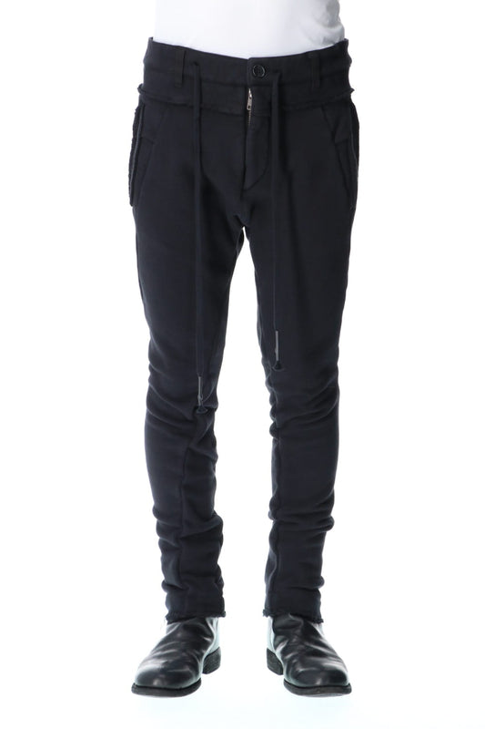 Hyper stretch Cotton jersey Drop Crotch Sim pants Black