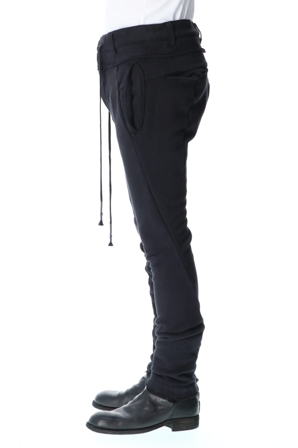 Hyper stretch Cotton jersey Drop Crotch Sim pants Black