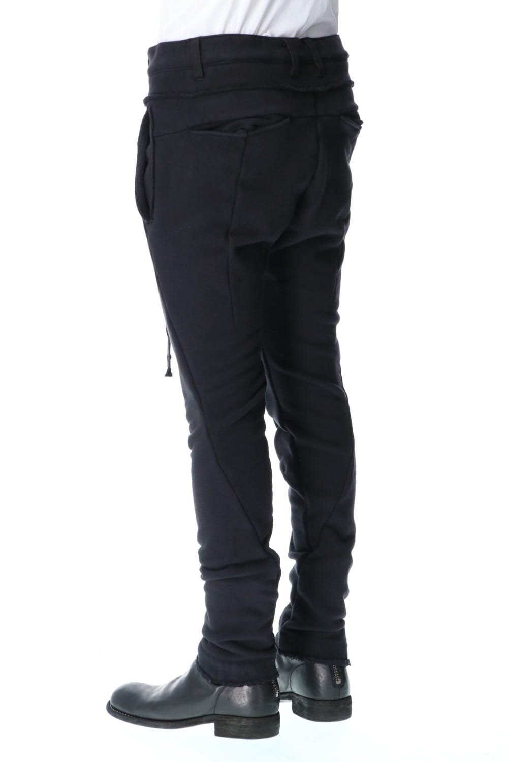 Hyper stretch Cotton jersey Drop Crotch Sim pants Black