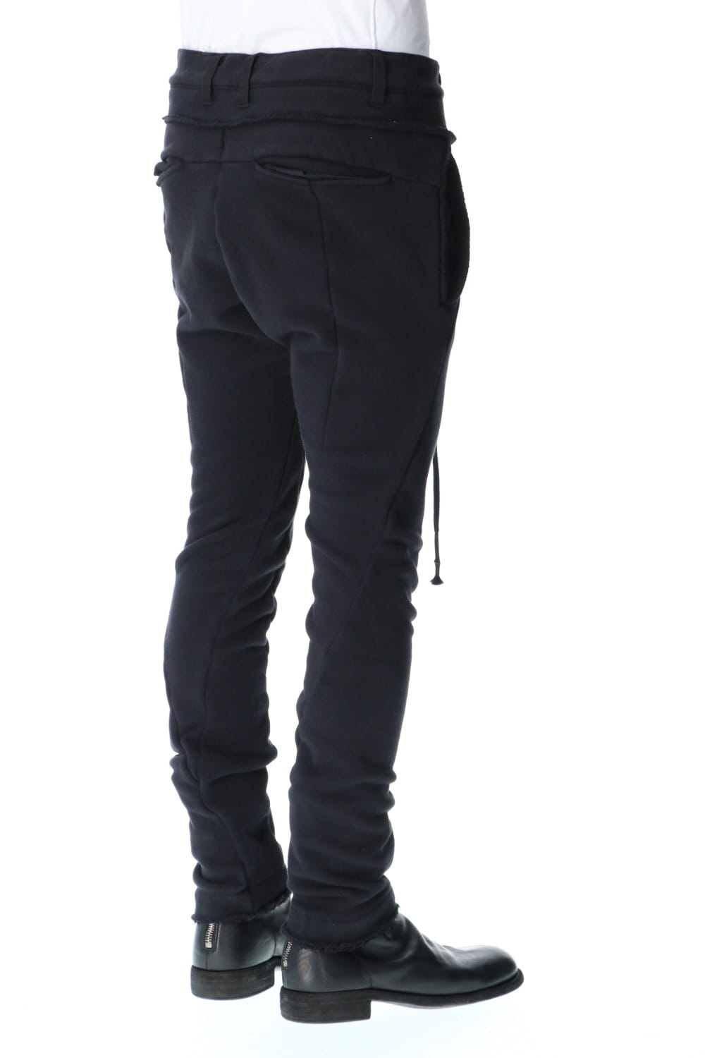 Hyper stretch Cotton jersey Drop Crotch Sim pants Black