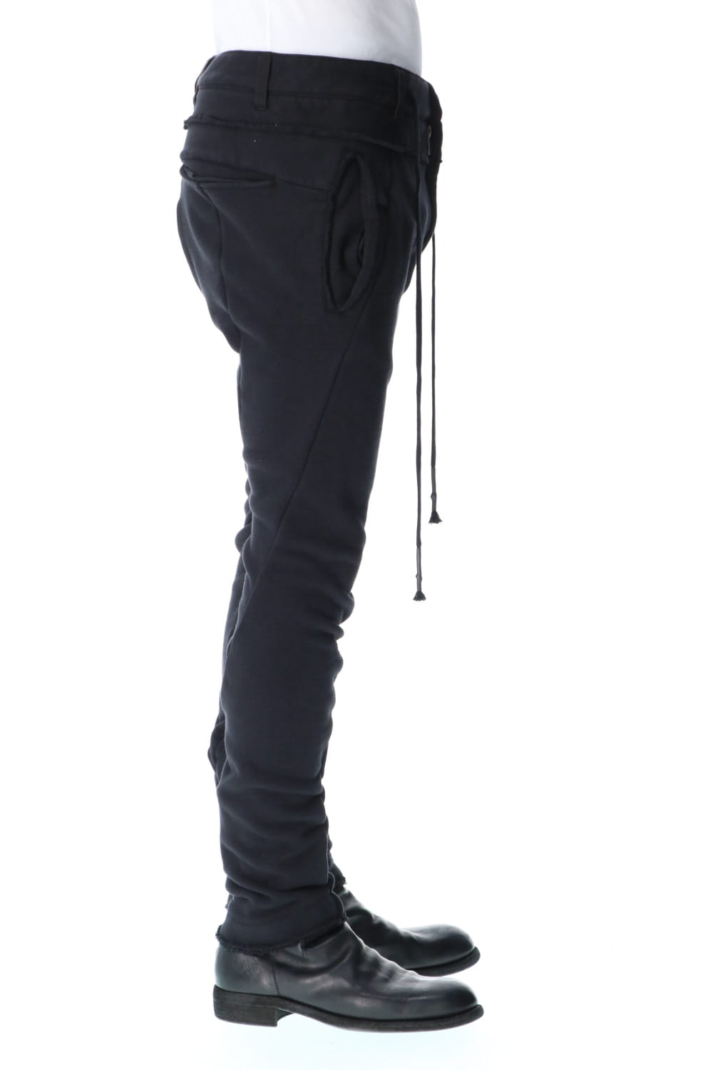 Hyper stretch Cotton jersey Drop Crotch Sim pants Black