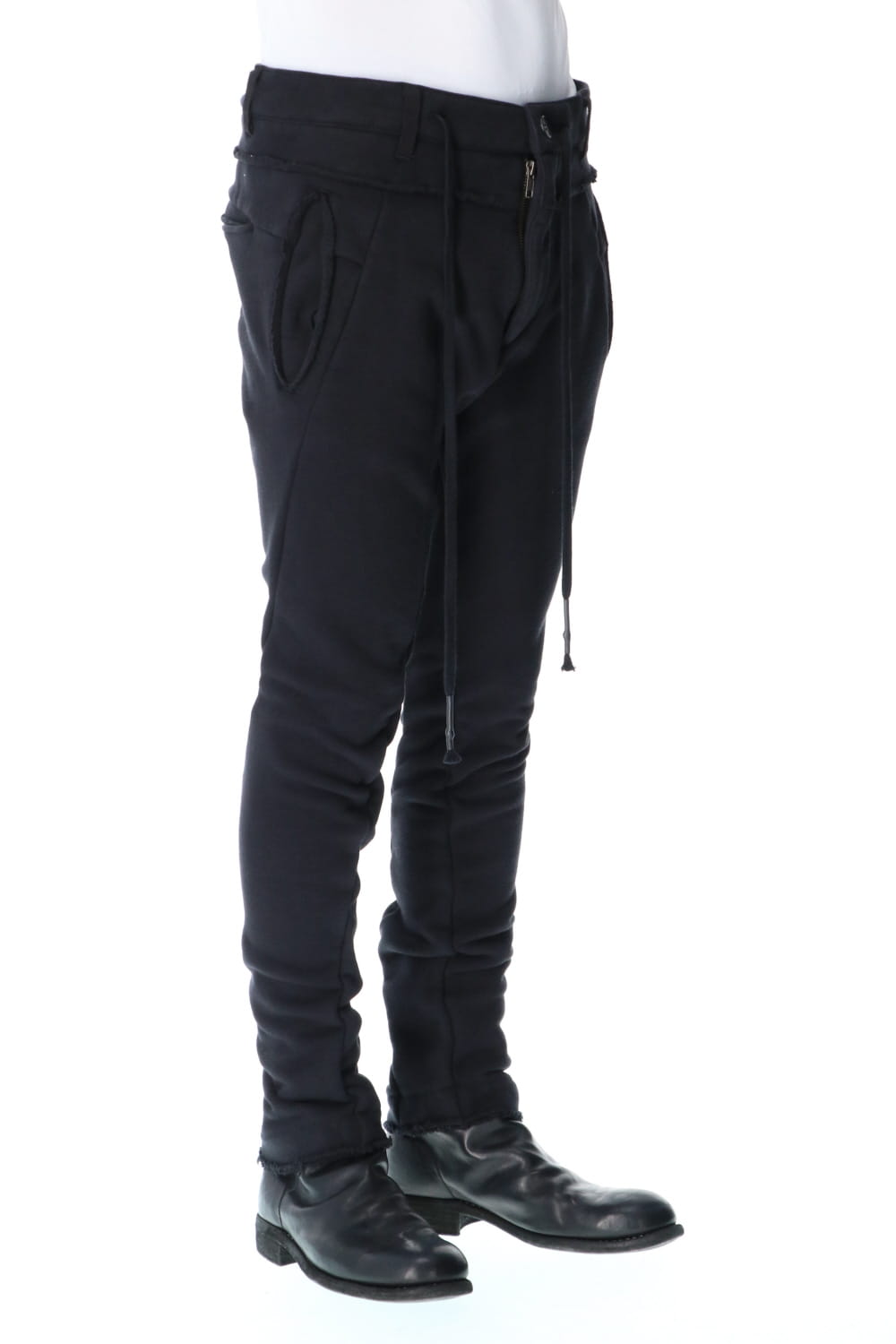 Hyper stretch Cotton jersey Drop Crotch Sim pants Black