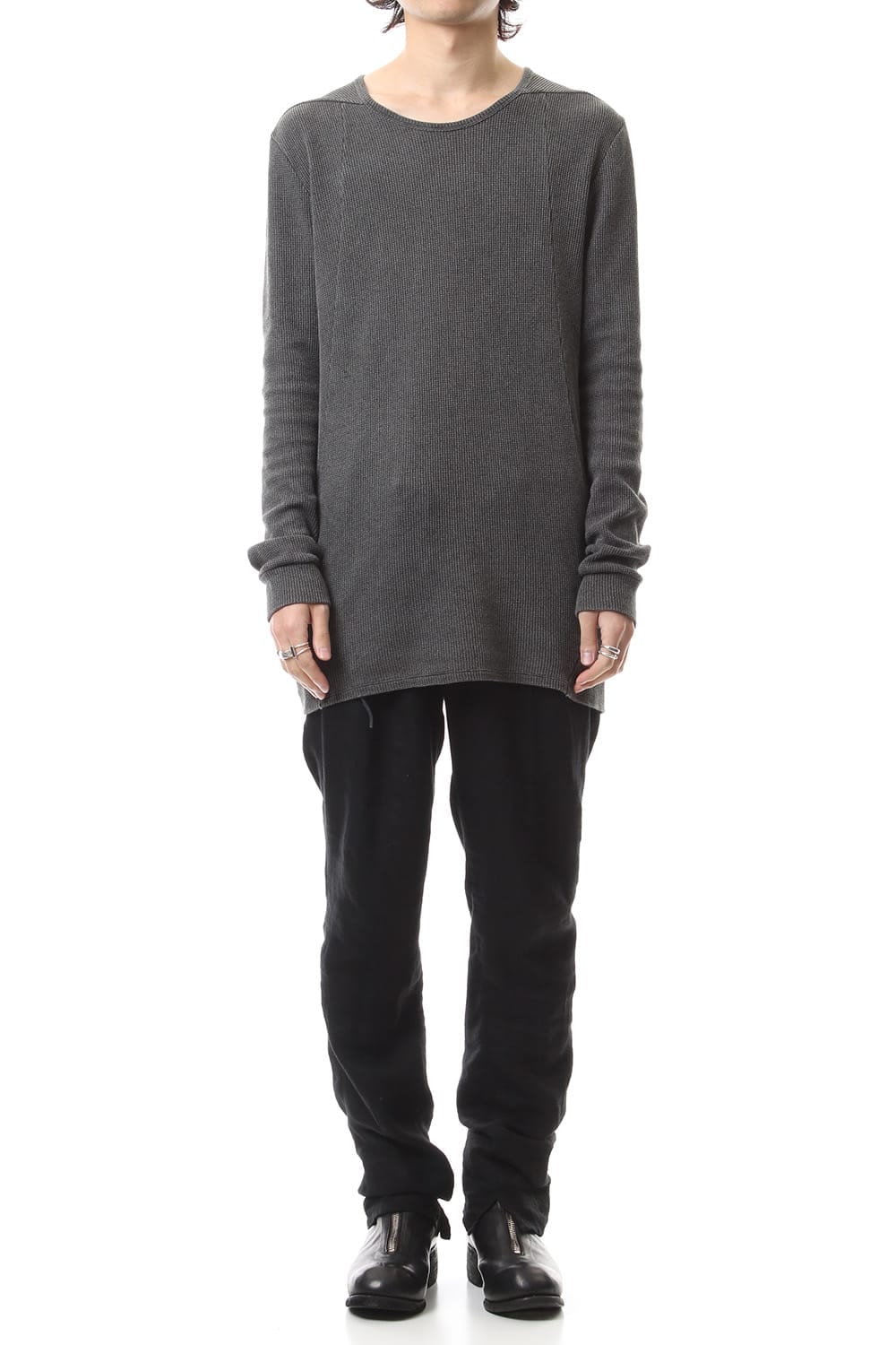 Linen Herringbone Tuck Tapered Pants