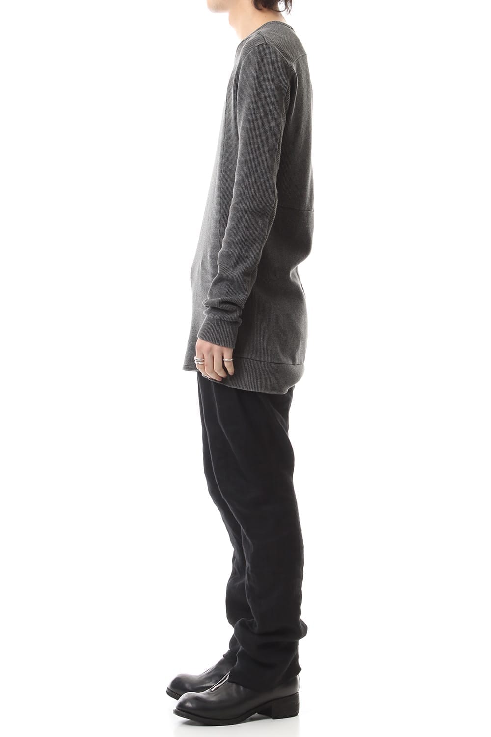 Linen Herringbone Tuck Tapered Pants