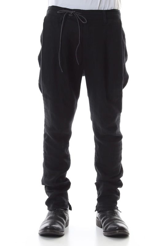 Linen Herringbone Tuck Tapered Pants