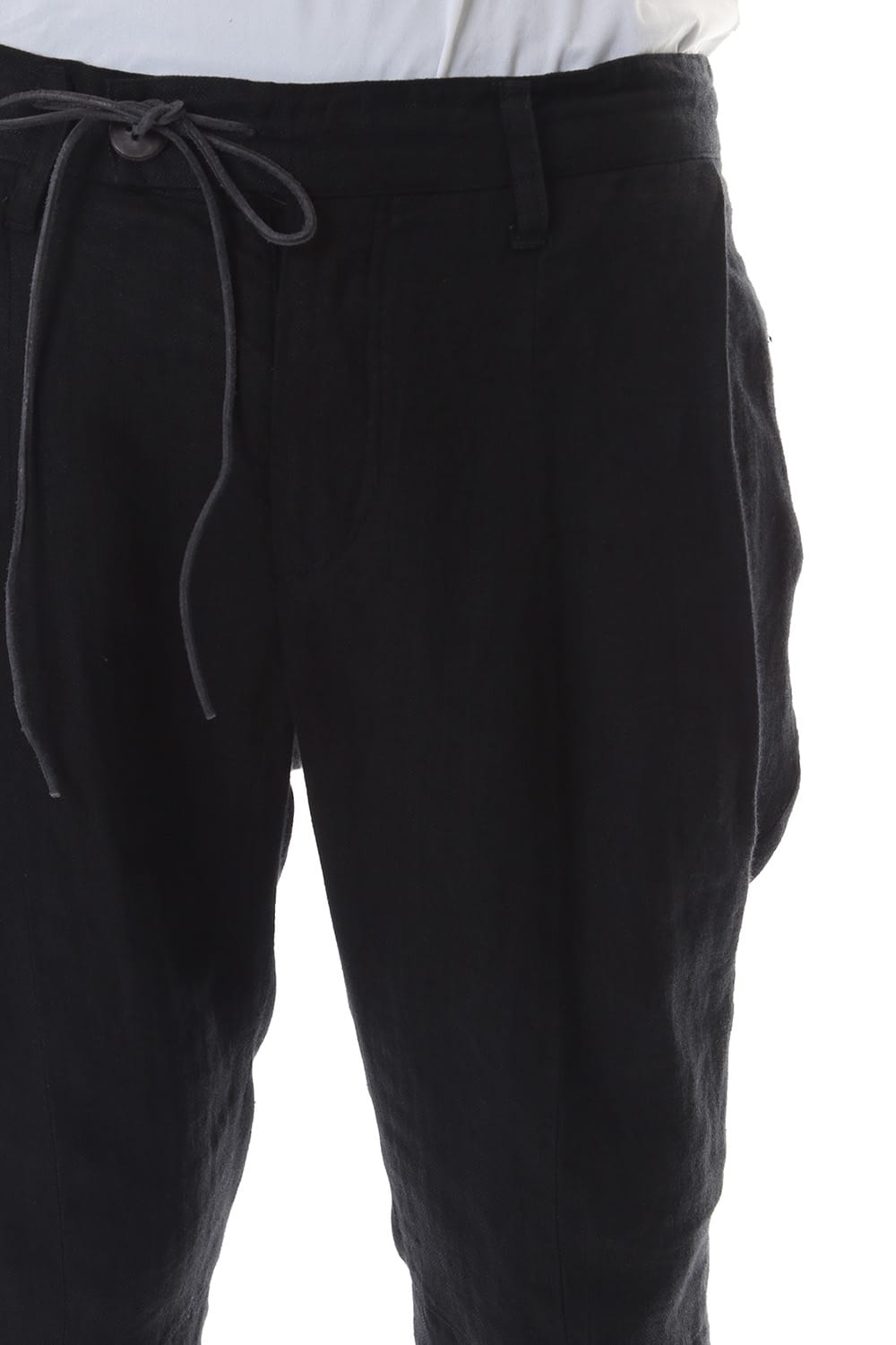 Linen Herringbone Tuck Tapered Pants