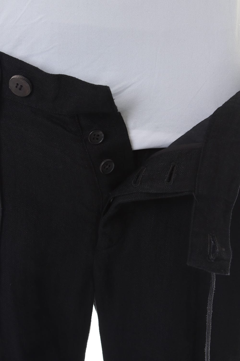 Linen Herringbone Tuck Tapered Pants