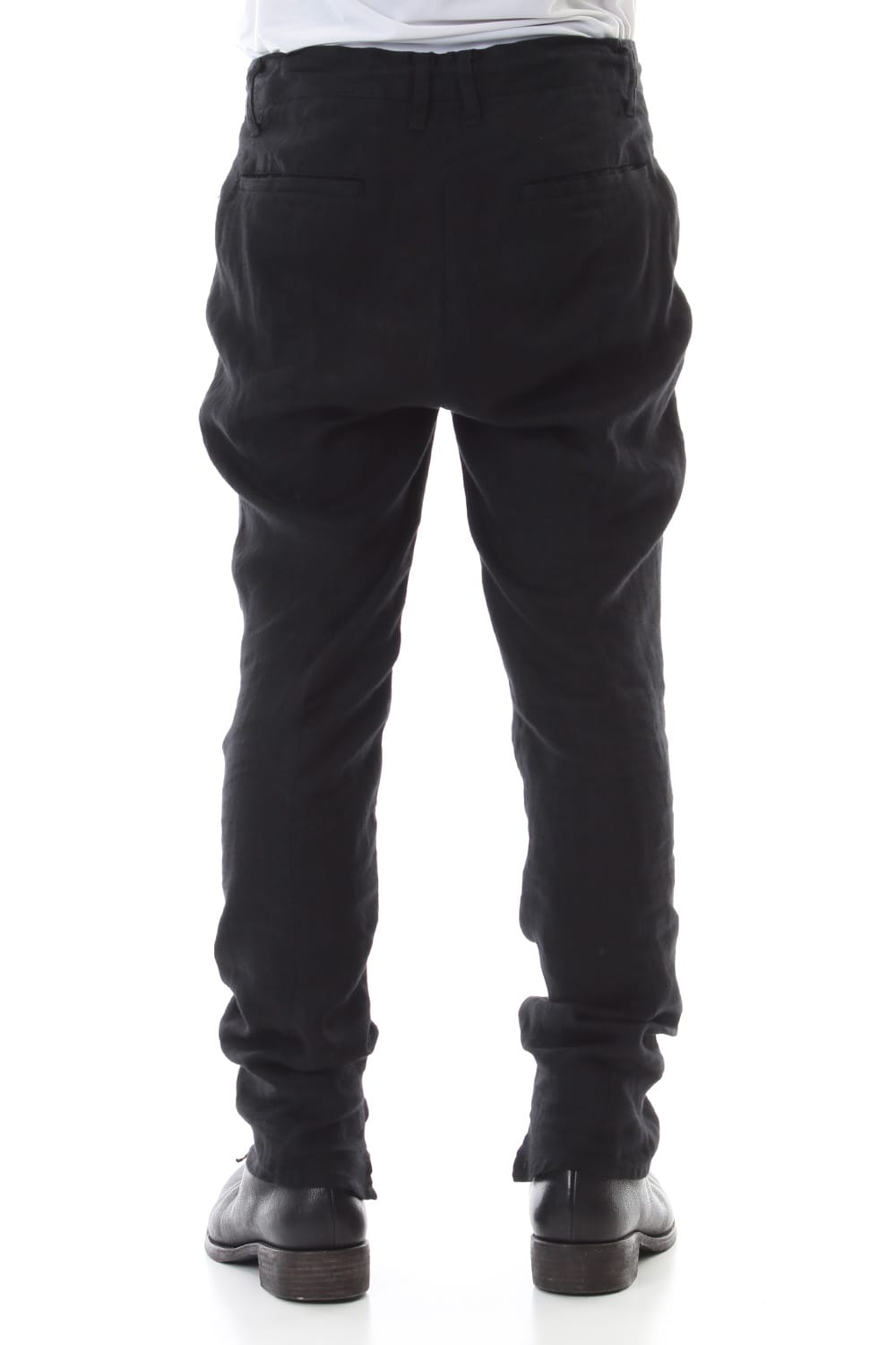 Linen Herringbone Tuck Tapered Pants