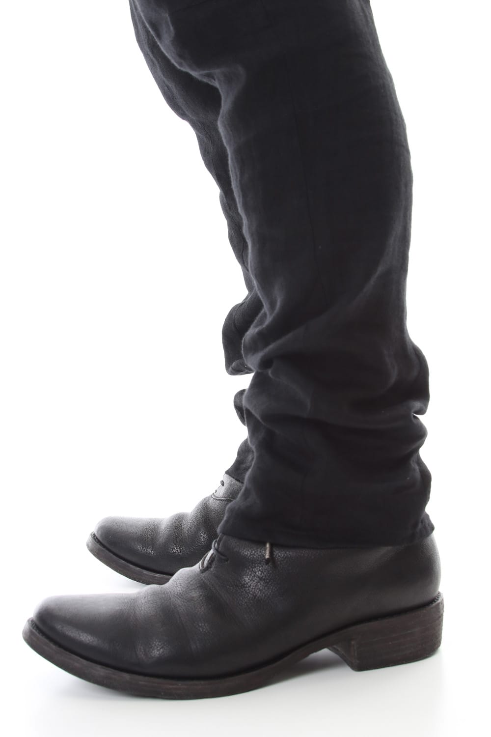 Linen Herringbone Tuck Tapered Pants