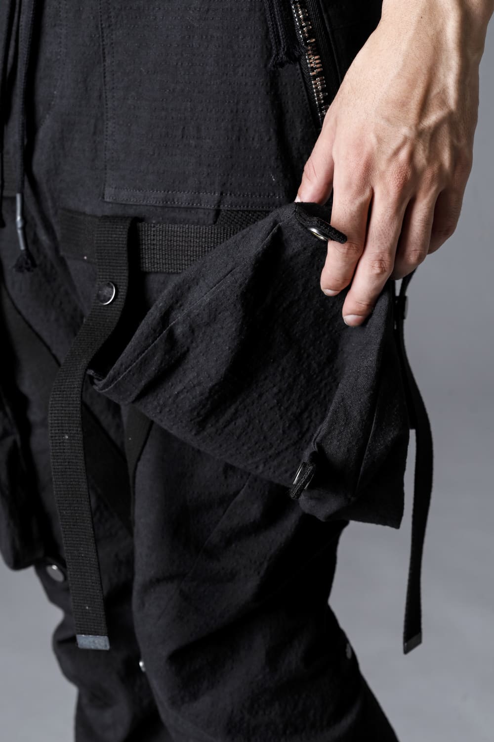 Dimplewasher Cotton Stretch Ripstop Detachable Cargo Pocket Jog Trousers