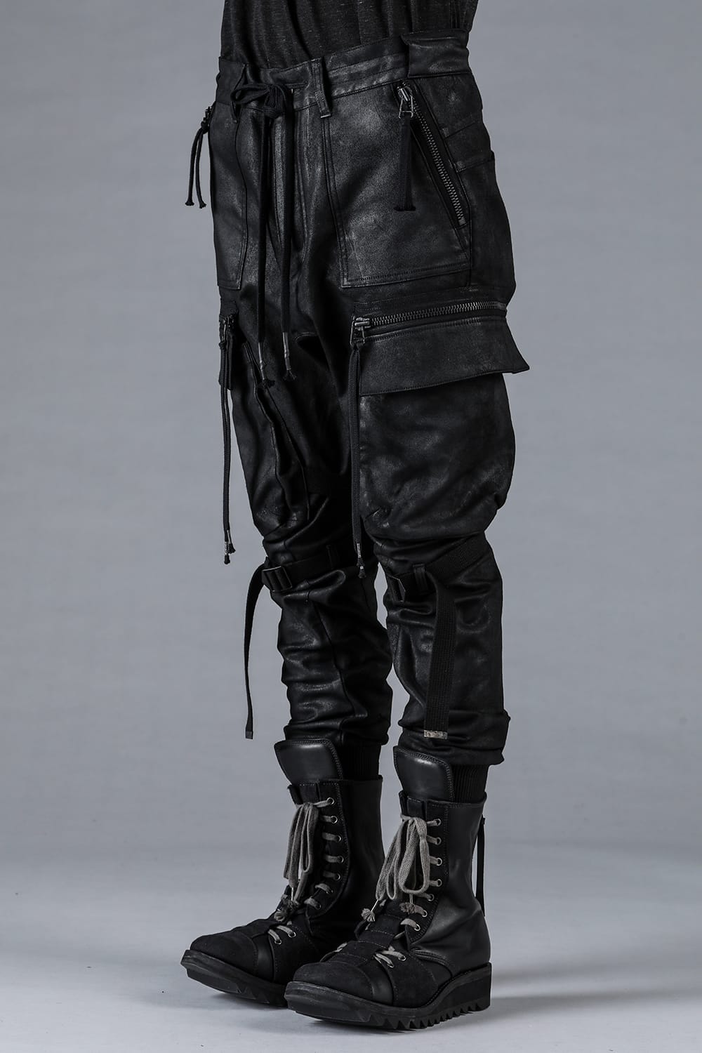 Product Coating Jersey-Like Denim Cargo Jogger Pants