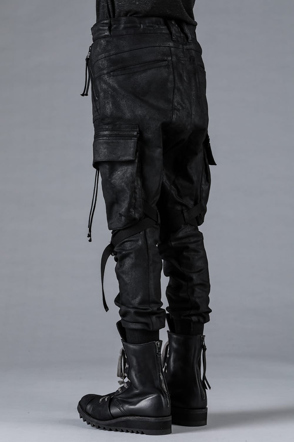 Product Coating Jersey-Like Denim Cargo Jogger Pants