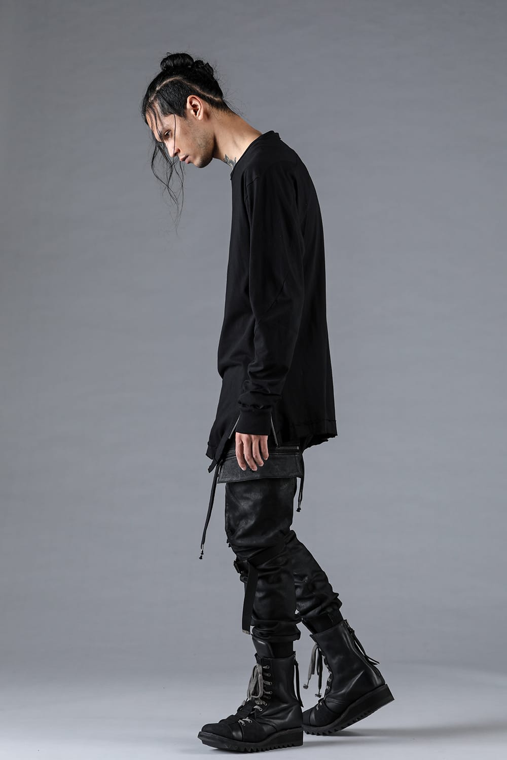 Product Coating Jersey-Like Denim Cargo Jogger Pants