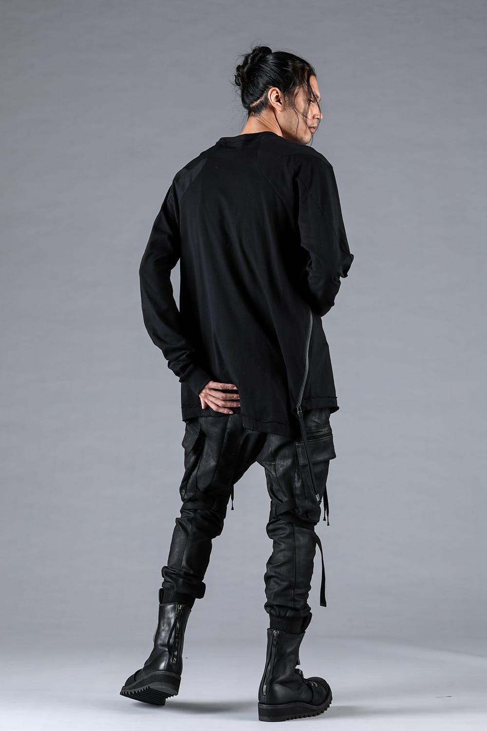 Product Coating Jersey-Like Denim Cargo Jogger Pants
