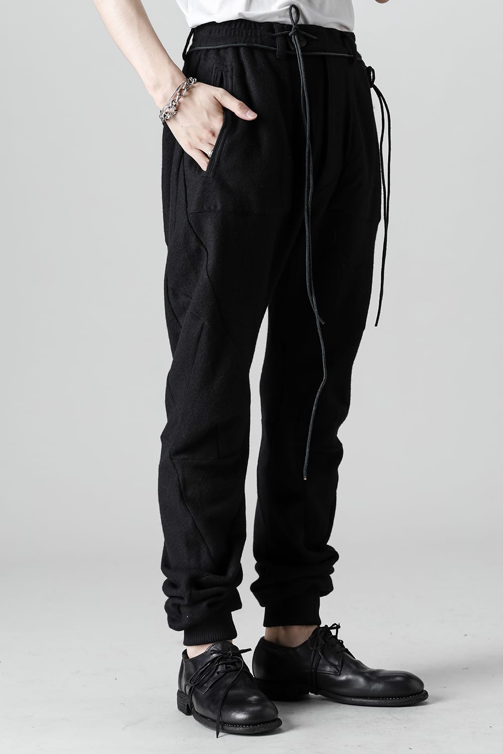 Cashmere Blend Knit Twisted Jogger Pants