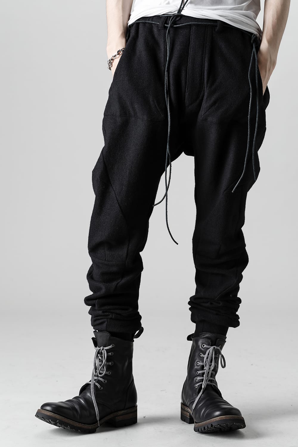 Cashmere Blend Knit Twisted Jogger Pants