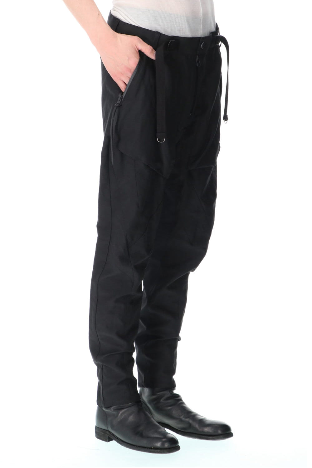 Dobby Minimalist Border Slim Tapered Pants