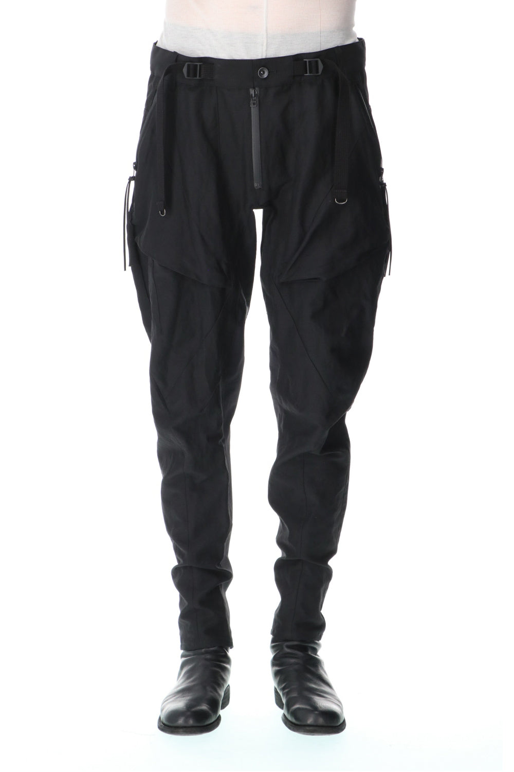 Dobby Minimalist Border Slim Tapered Pants