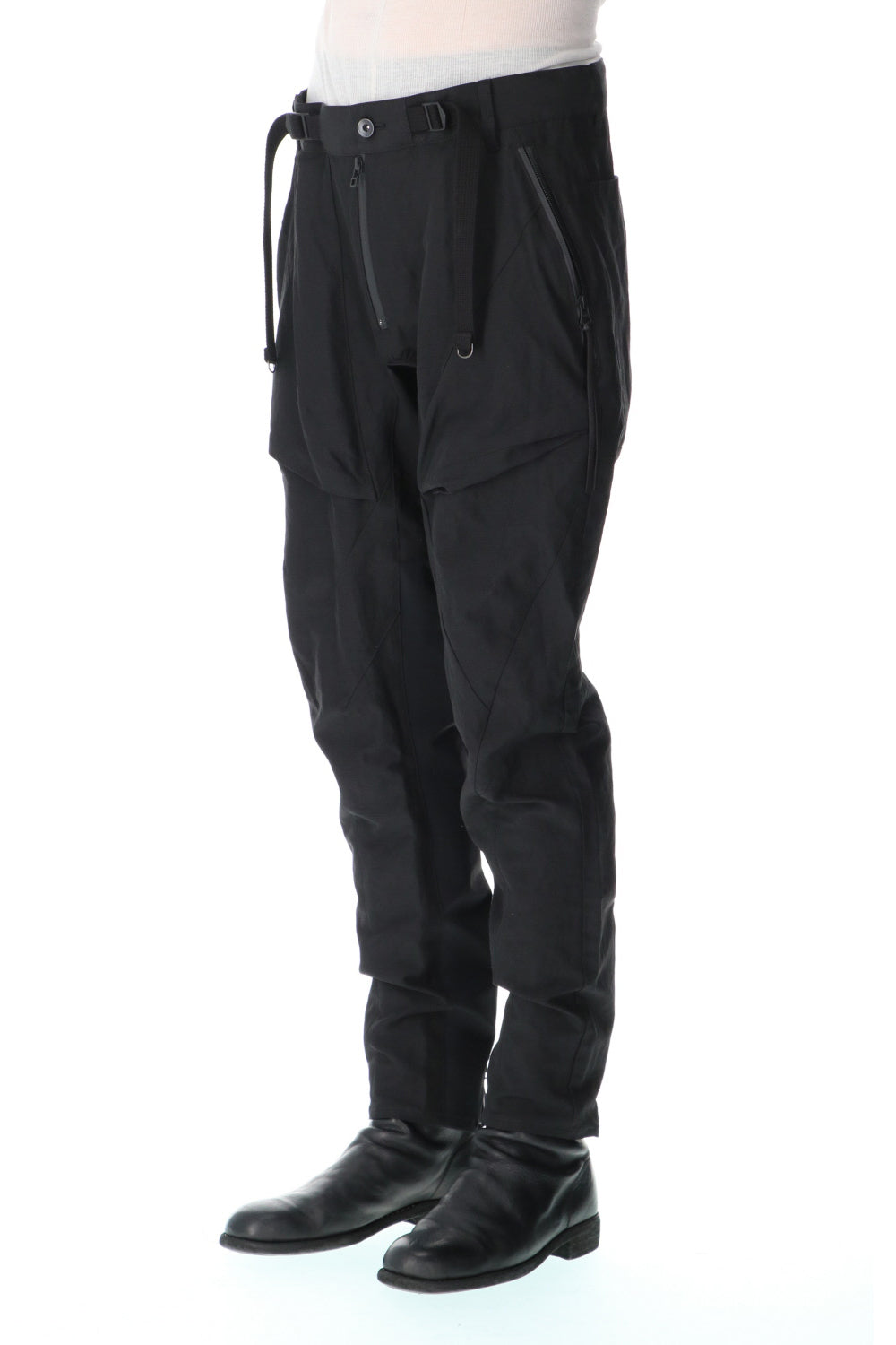 Dobby Minimalist Border Slim Tapered Pants