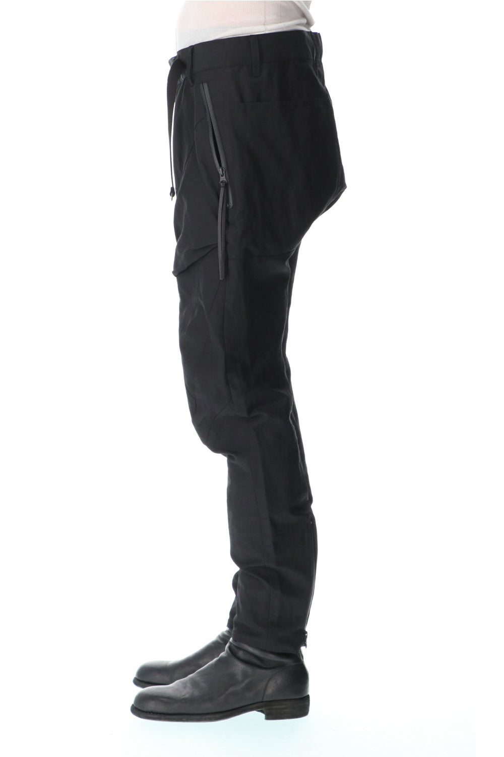 Dobby Minimalist Border Slim Tapered Pants