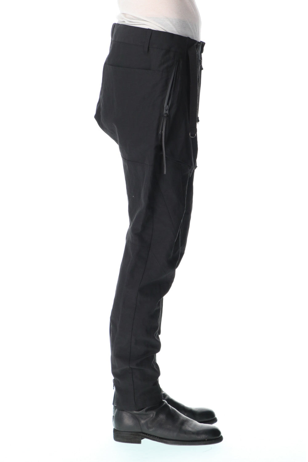 Dobby Minimalist Border Slim Tapered Pants