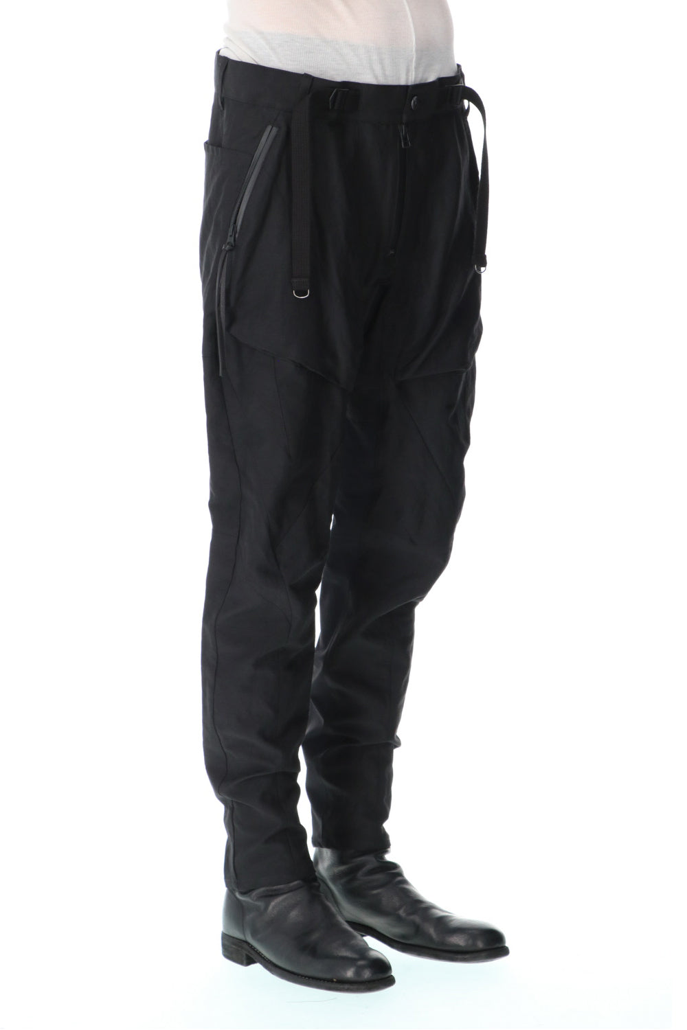 Dobby Minimalist Border Slim Tapered Pants