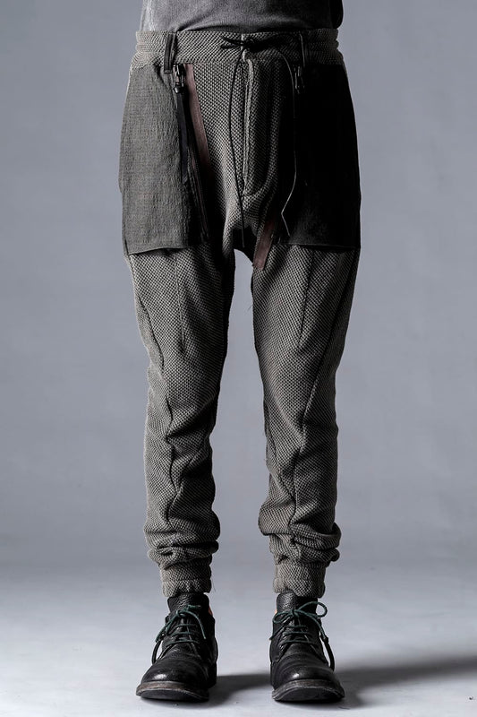 Low-Gauge Big Pique Drop-Crotch Jog Trousers  Charcoal
