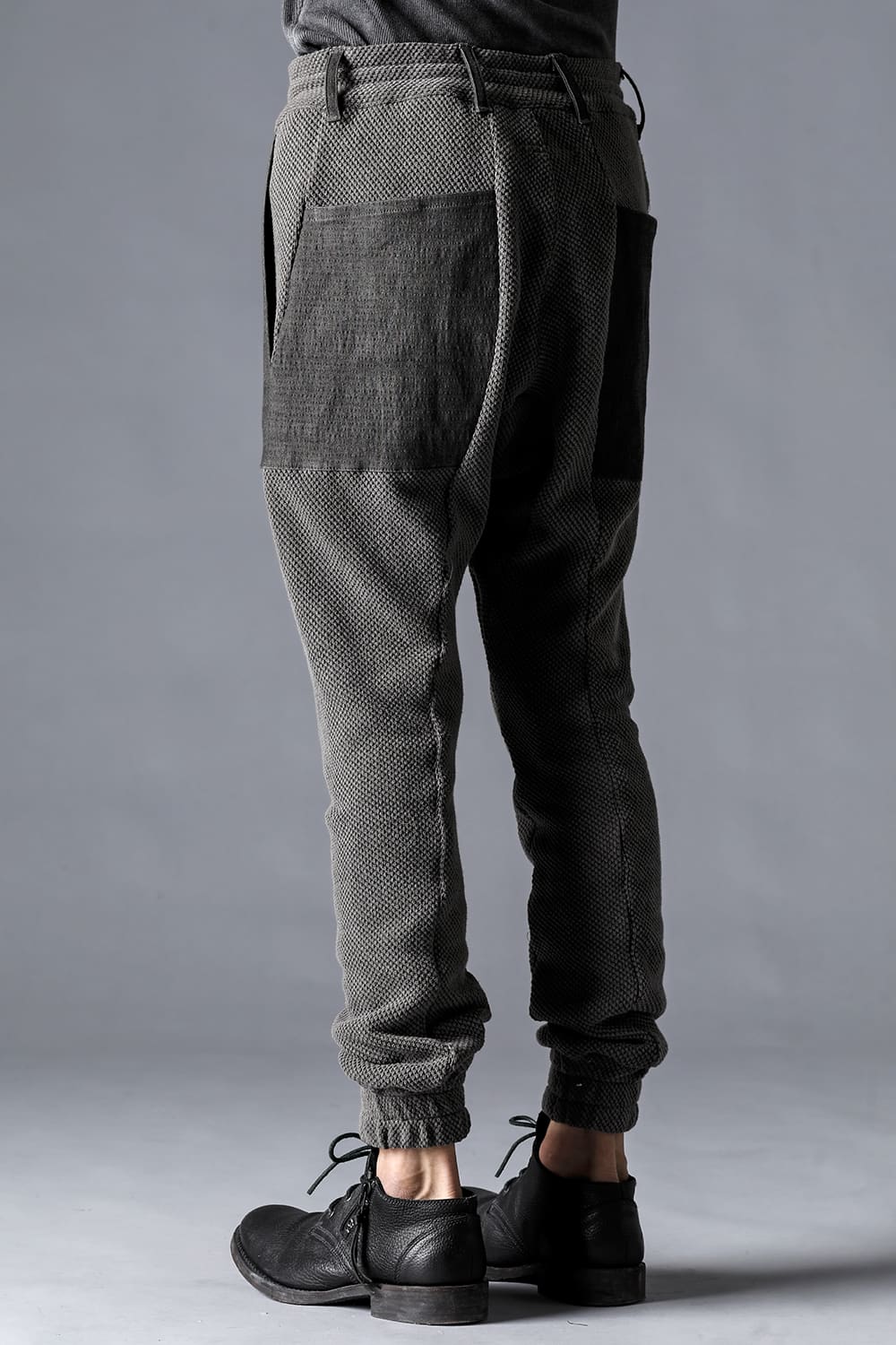 Low-Gauge Big Pique Drop-Crotch Jog Trousers  Charcoal